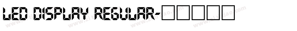LED Display Regular字体转换